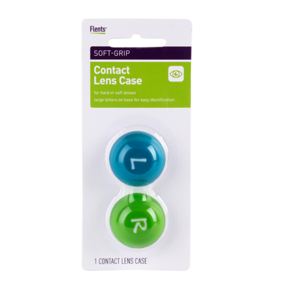 Soft Grip Contact Lens Case vertical blister packaging