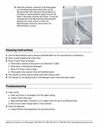 Original Reconstitube® With Pinch Valve Instructions | Apothecary Products