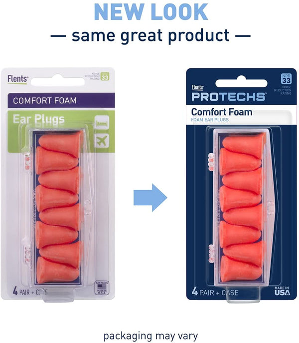 packaging may vary for comfort foam earplugs